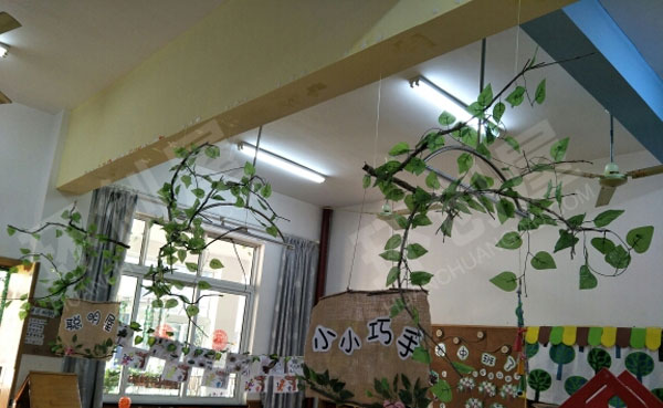 幼儿园绿叶主题区域牌吊饰图片