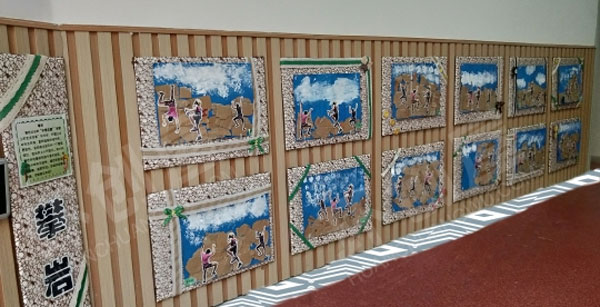 幼儿园森系走廊作品墙图片