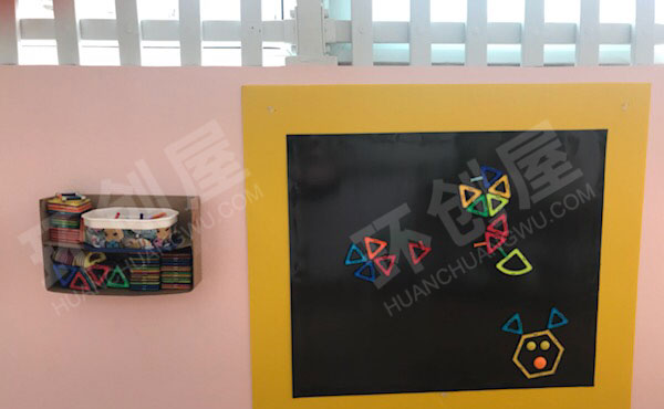 幼儿园走廊墙面百变磁铁科学认知图片