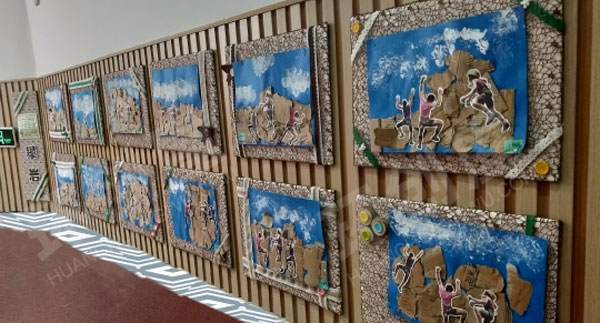 幼儿园森系走廊作品墙图片