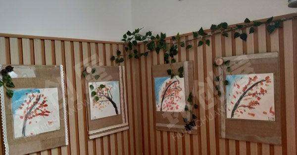 幼儿园森系走廊作品墙图片