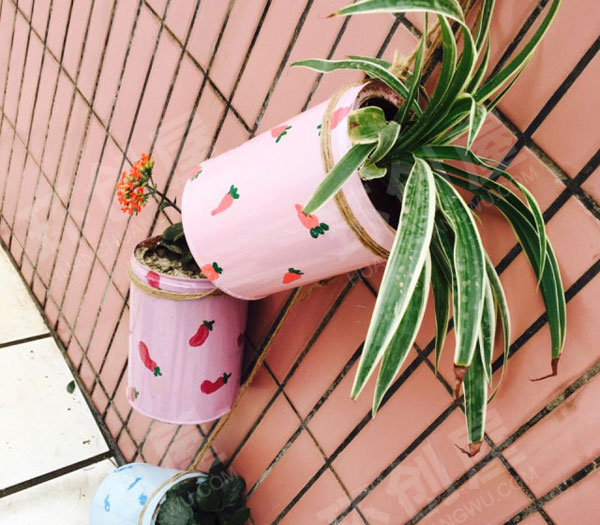 幼儿园户外墙面卡通植物角装饰图片