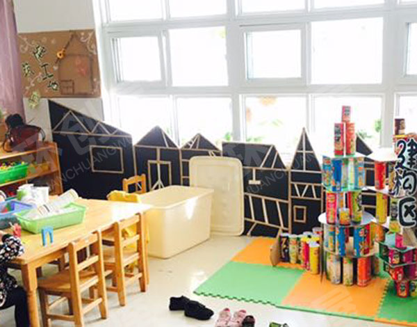 幼儿园建构区建筑工地图片