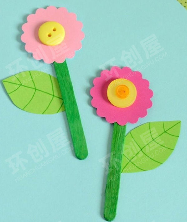 幼儿园美工区创意美术冰激凌棒图片