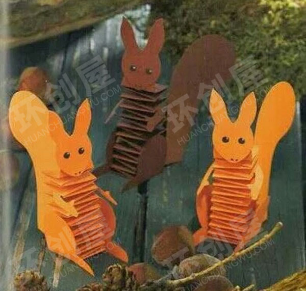 幼儿园美工区手工有趣折纸动物图片
