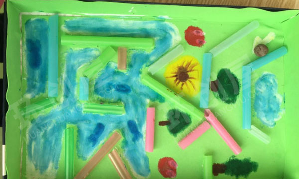 幼儿园益智区鞋盒迷宫图片
