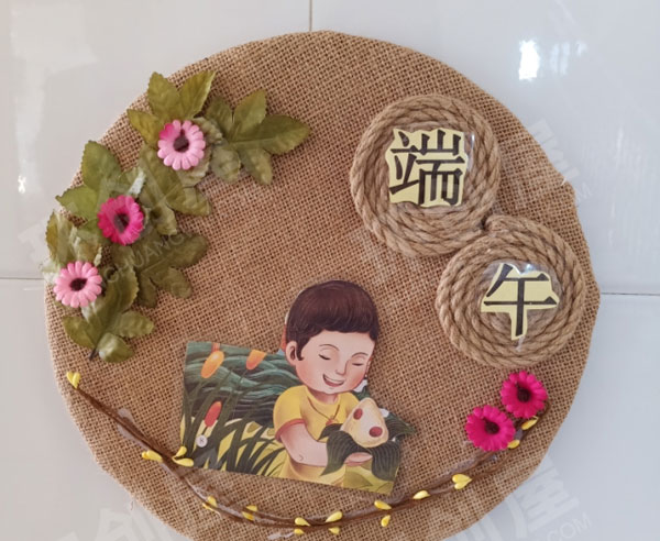 幼儿园手工作品中国传统节日墙面布置图片