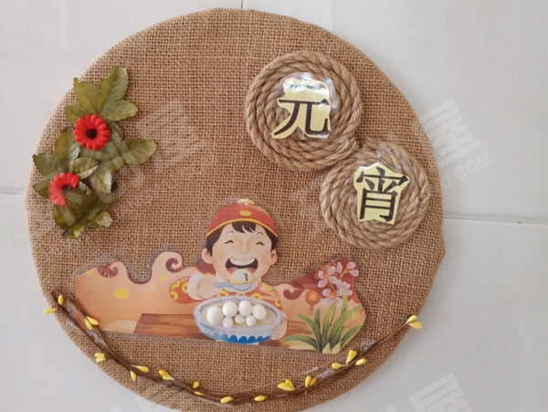 幼儿园手工作品中国传统节日墙面布置图片