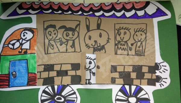幼儿园牛皮纸创想墙面布置图片
