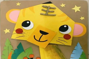 幼儿园手工作竹编动物墙面布置图片14张