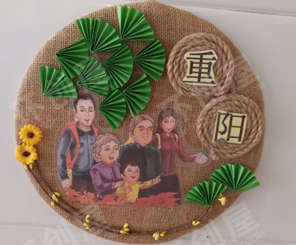 幼儿园手工作品中国传统节日墙面布置图片