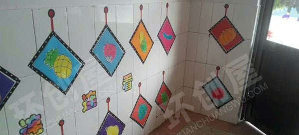 幼儿园走廊作品展示墙图片