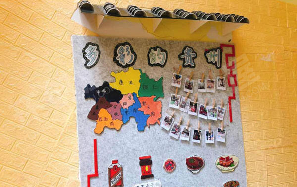 幼儿园走廊墙面行走在幼儿园的传统文化图片