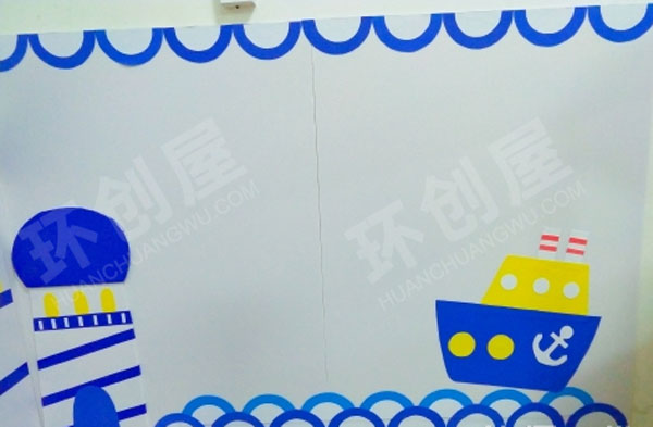 幼儿园走廊地中海主题环创图片