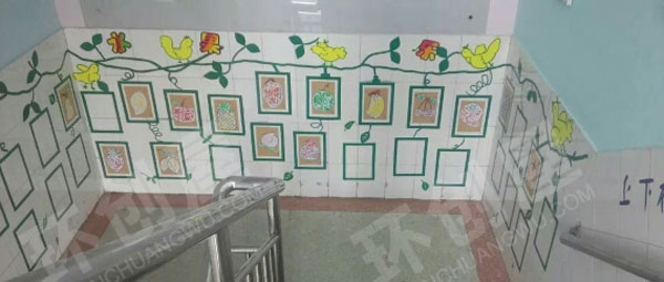 幼儿园走廊作品展示墙图片