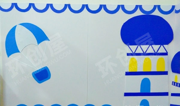幼儿园走廊地中海主题环创图片