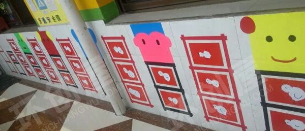 幼儿园走廊作品展示墙图片