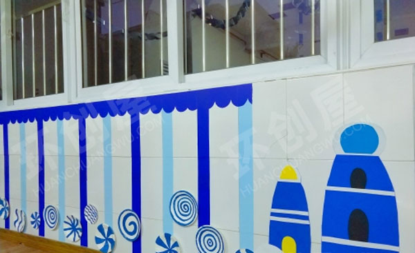 幼儿园走廊地中海主题环创图片
