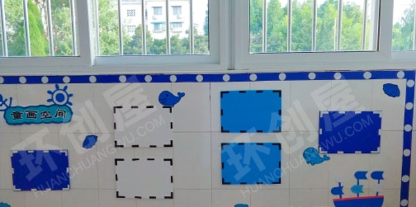 幼儿园走廊地中海主题环创图片
