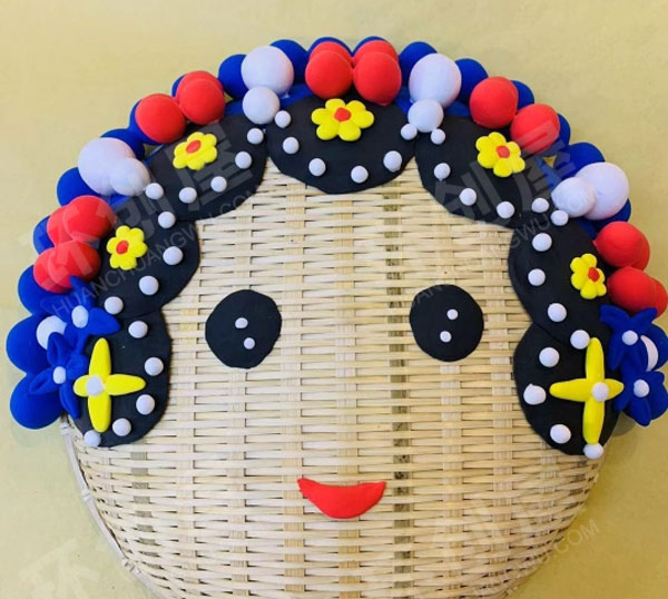 幼儿园粘土京剧脸谱作品展示图片