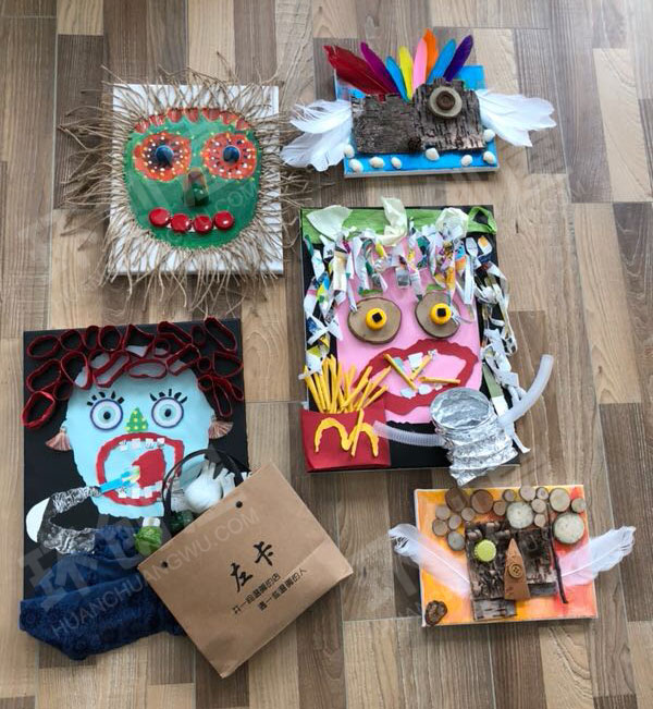 幼儿园各种废旧物品手工作品展示图片