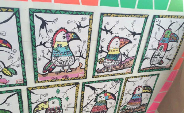 幼儿园幼儿美术作品展示图片