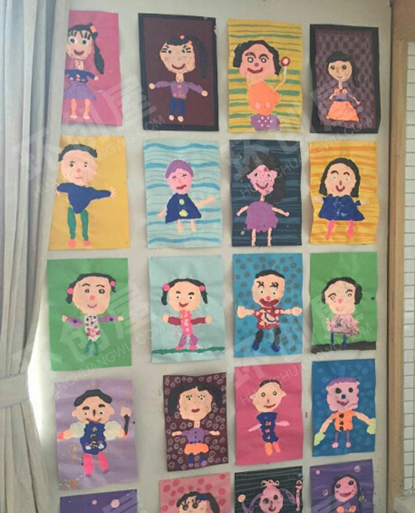 幼儿园创意作画作品展示图片