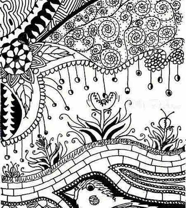 幼儿园高级线描画作品展示图片