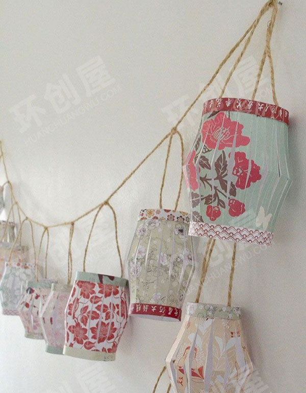 幼儿园美工区节日主题灯笼挂饰图片