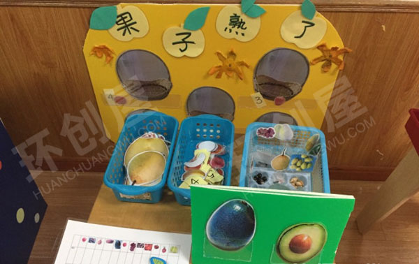 幼儿园科学区秋天果子熟了图片