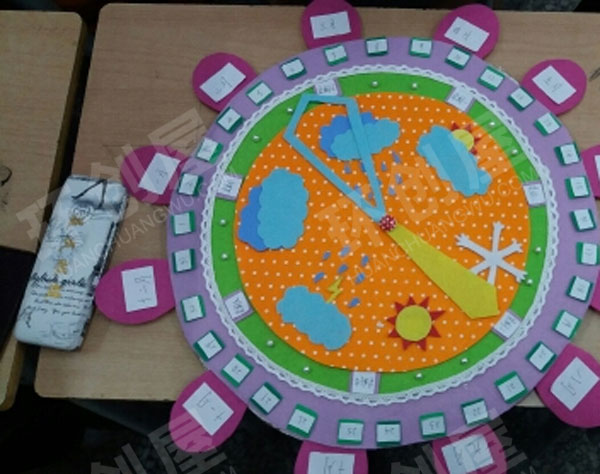 幼儿园科学区天气预报玩教具图片 