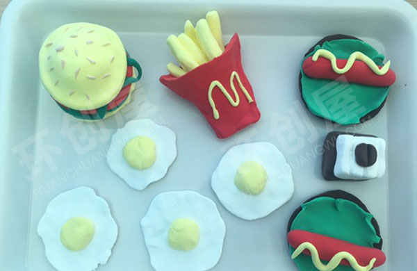 幼儿园角色游戏美味食物轻粘土制作图片