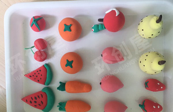 幼儿园角色游戏美味食物轻粘土制作图片
