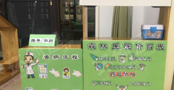 幼儿园角色游戏森林医院图片