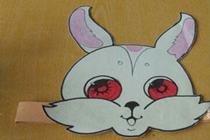 幼儿园表演区小兔子面罩图片