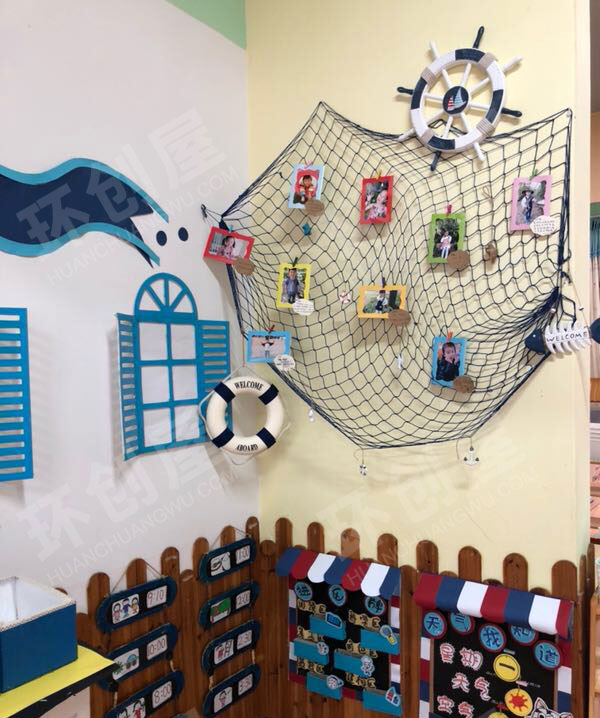 幼儿园地中海英伦风作品展示图片