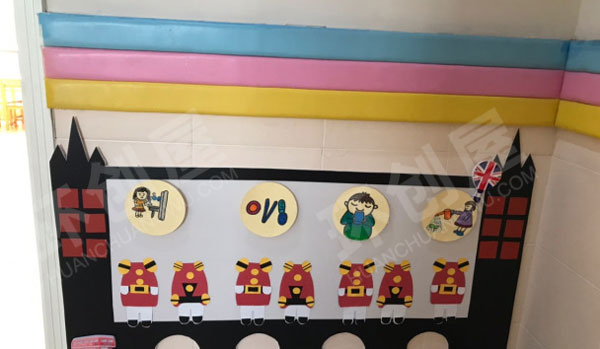 幼儿园教室墙面英伦风图片