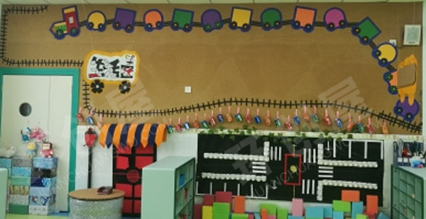 幼儿园墙面布置小火车主题图片