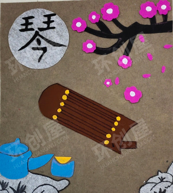 幼儿园中国风古色古香古韵中国画作品展示图片