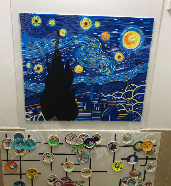 幼儿园楼梯间装饰画作品展示图片