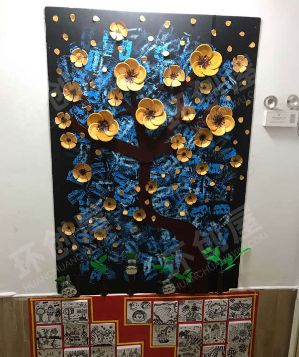 幼儿园楼梯间装饰画作品展示图片