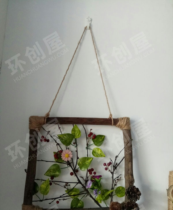 幼儿园环保树枝自然材料吊饰图片