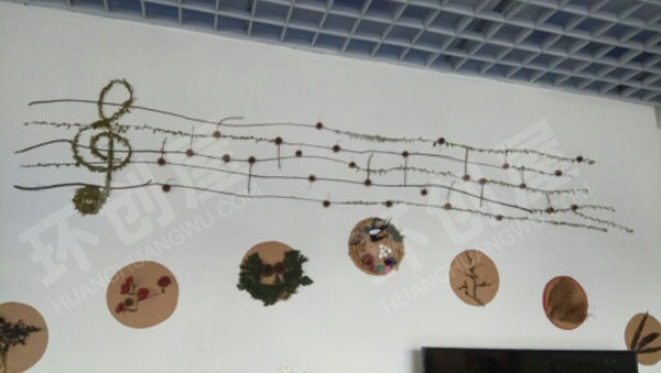 幼儿园环保树枝自然材料吊饰图片