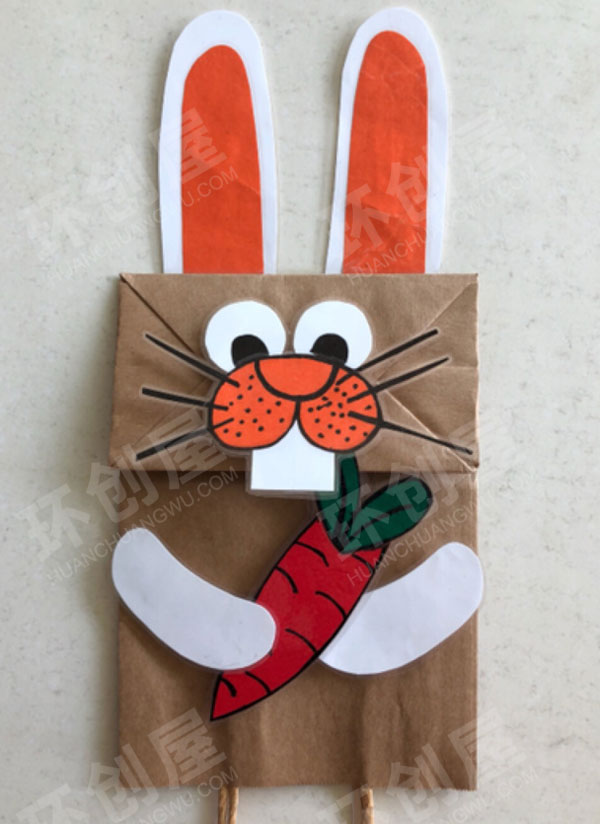 幼儿园纸袋手工DIY墙面挂饰图片