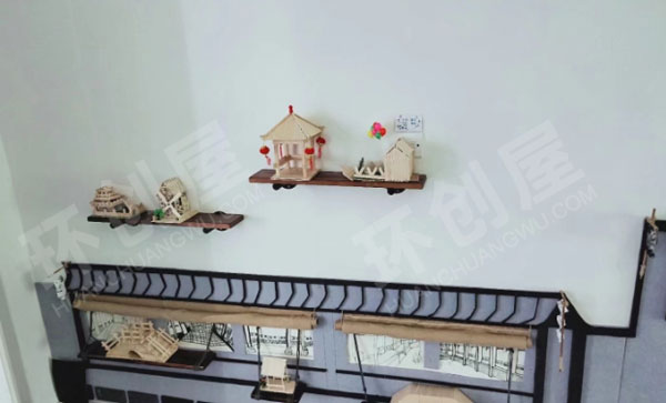 幼儿园中国风江南古镇走廊装饰图片