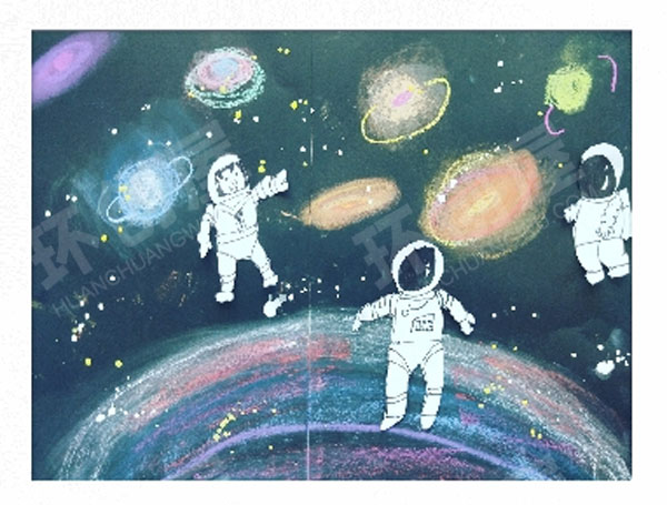 幼儿园宇航员剪贴画作品展示图片