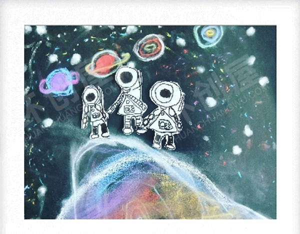 幼儿园宇航员剪贴画作品展示图片