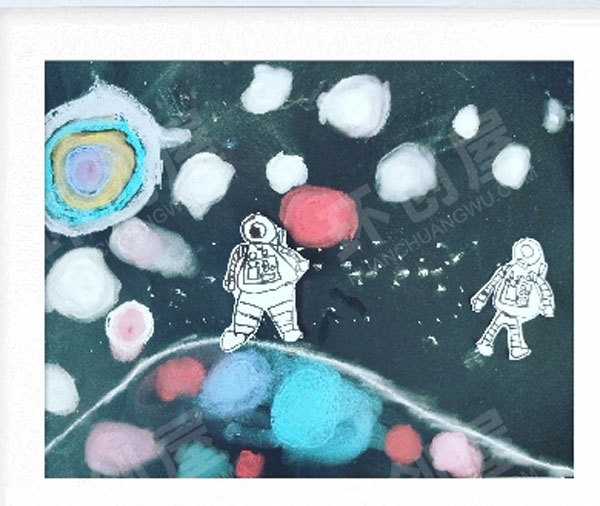幼儿园宇航员剪贴画作品展示图片