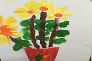 幼儿园创意美术花瓶里的鲜花作品展示图片7张