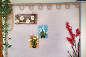 幼儿园森系麻绳作品展示图片2张